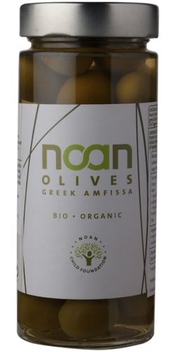 NOAN grønne oliven m/sten i saltvandslage 300g