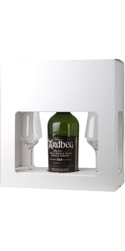 Ardbeg Ten med 2 glas i gaveæske
