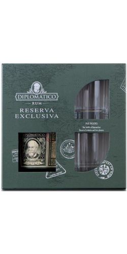 Diplomatico Reserva Exclusiva Rom, 40%, 70 cl. Inkl. 2 glas