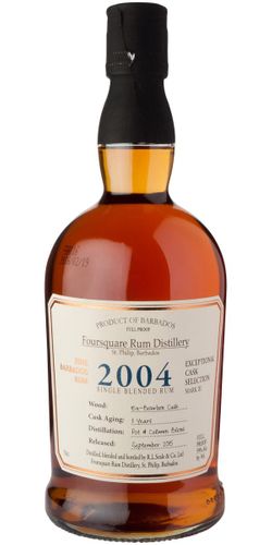 Foursquare 2004 Cask Selection Rum 59% 70 cl.