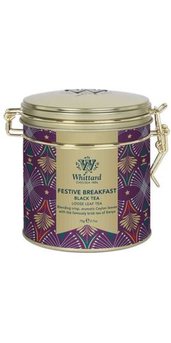 Whittard, Festive Breakfast Tea Clip Top Tin